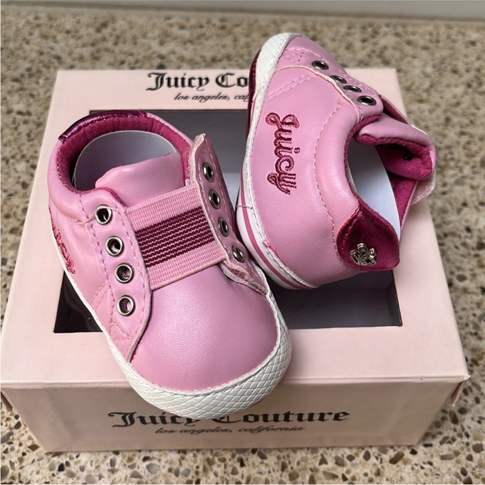 Juicy Couture Velcro baby soft sole shoe